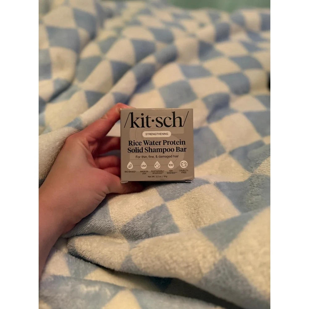 Kitsch Rice Water Protein Strengthening Solid Shampoo Bar Eco Friendly New